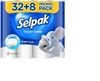 Изображение Tualetes papīrs SELPAK, 3 slāņi, 18.6 metri, 140 loksnes, 40 ruļļi