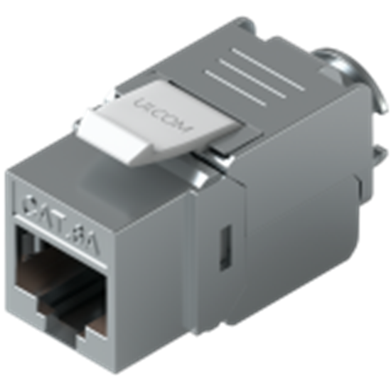 Изображение UBIQUITI CAT6A KEYSTONE JACK, 12-PACK. TOOLLESS KEYSTONE FOR TERMINATING A CAT6A ETHERNET JACK WITHOUT THE USE OF A PUNCH-DOWN OR CRIMPING TOOL