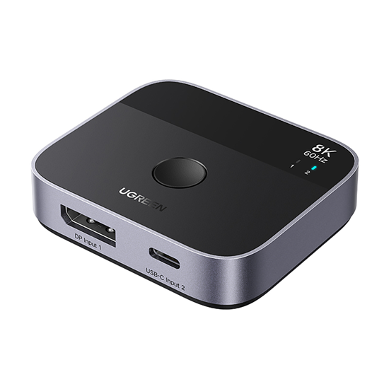 Picture of Ugreen DisplayPort|USB-C to USB-C Switch - Gray