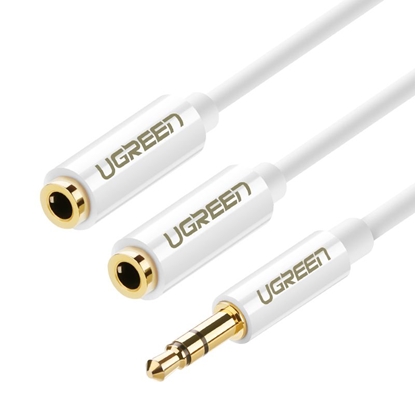 Picture of Ugreen Ugreen cable cable headphone splitter mini jack 3.5 mm - 2 x mini jack 3.5 mm (2 x stereo output) 20cm white (AV134)