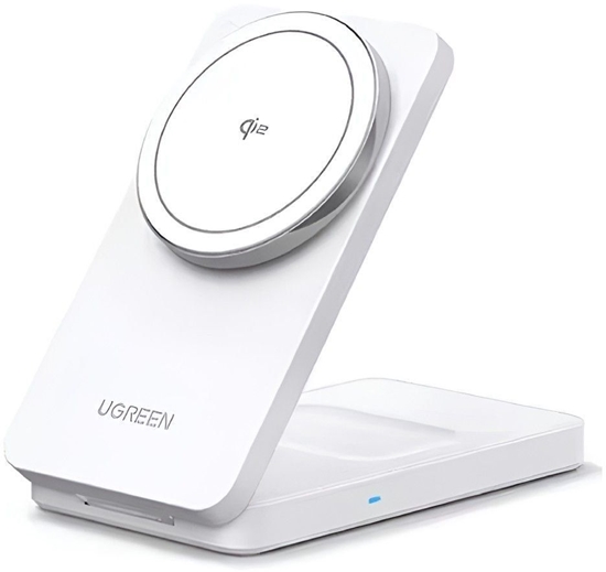 Изображение Ugreen Wireless Charger 2in1,20W,Qi2 45057 iPhone, AirPods White