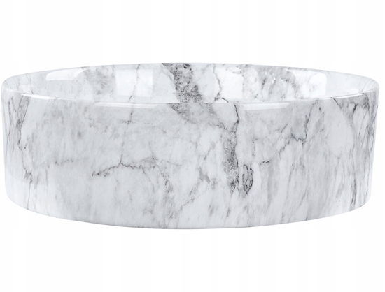 Изображение Umywalka Beliani Umywalka nablatowa ceramiczna  40 cm efekt marmuru MANIS