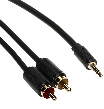 Attēls no Unitek PRZEWÓD C19022BK03 2 x CINCH / Jack TRS 3.5 mm 3 m UNITEK