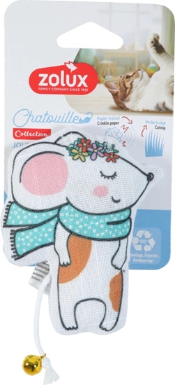 Picture of Unizoo ZOLUX Zabawka dla kota dzwonek kocimitka mysz szalik CHATOUILLE 11cm