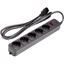 Picture of UPS-Rated Extension Cord 2m, 5 sockets, with switch, black