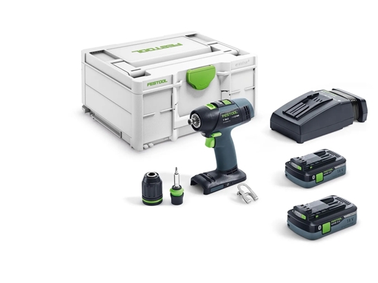 Picture of Urbjmašīna-skrūvgriezis Festool T 18+3 HPC 4,0 I-Plus; 18 V; 2x4,0 Ah akum.
