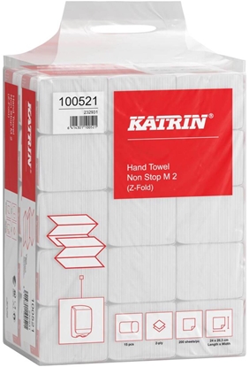 Attēls no Usorteret Rczniki papierowe ark, Katrin, Classic, 2 lag, biay, 203mmx240mm, pudeko po 3000 sztuk