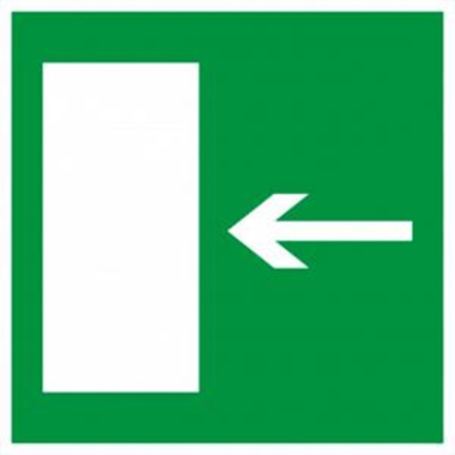 Attēls no Uzlīme "Evakuācijas izeja"(pa kreisi) 100x100mm