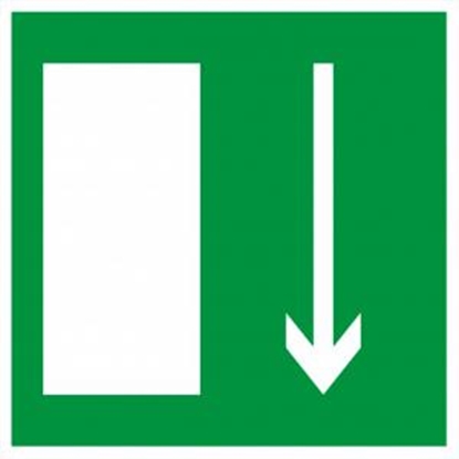 Attēls no Uzlīme "Evakuācijas izeja"(uz leju) 100x100mm