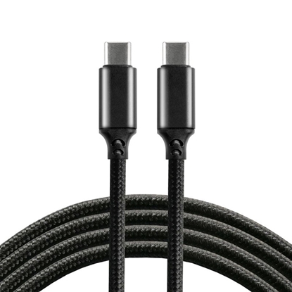 Attēls no Vads USB-C 3.0 male/male 1.0m everActive CBB-1PD5 5A melns nylon
