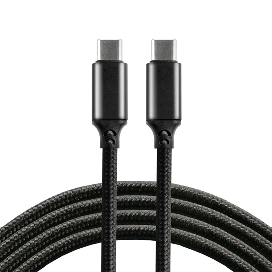 Picture of Vads USB-C 3.0 male/male 1.0m everActive CBB-1PD5 5A melns nylon