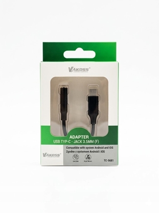 Picture of Vakoss Adapter do suchawek Type-C  mini jack 3.5mm (AUX) Vakoss TC-5681K