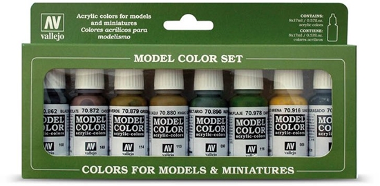 Picture of Vallejo Vallejo: 70.108 - Model Color Set - Panzer Colors (8 x 18 ml)