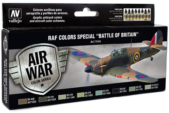 Picture of Vallejo Vallejo: 71.144 - Model Air - Air War - RAF Colors - Special "Battle of Britain" (8x18 ml)