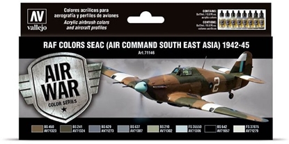 Attēls no Vallejo Vallejo: 71.146 - Model Air - Air War - RAF Colors - Seac 1942-1945 - Air Command South East Asia (8x18 ml)