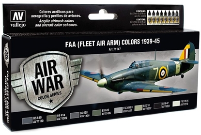 Attēls no Vallejo Vallejo: 71.147 - Model Air - Air War - FAA Colors - Fleet Air Arm 1939-1945 (8x18 ml)