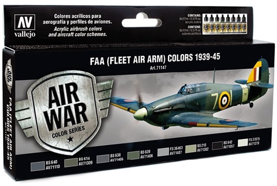 Picture of Vallejo Vallejo: 71.147 - Model Air - Air War - FAA Colors - Fleet Air Arm 1939-1945 (8x18 ml)