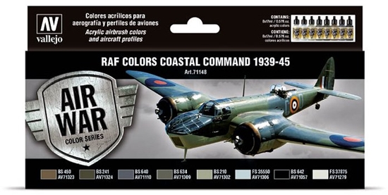 Picture of Vallejo Vallejo: 71.148 - Model Air - Air War - RAF Colors - Coastal Command 1939-45 (8x18 ml)