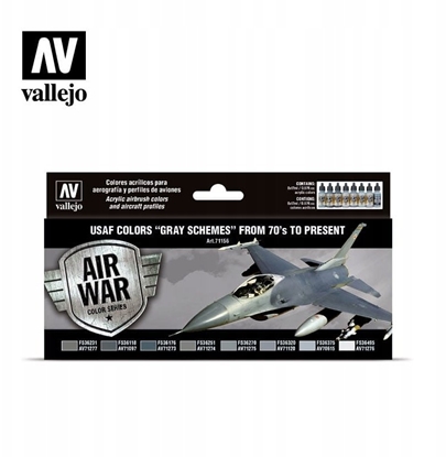 Attēls no Vallejo Vallejo: 71.156 - Model Air - Air War - USAF Colors "Grey Schemes" from 70s to Present (8x18 ml)