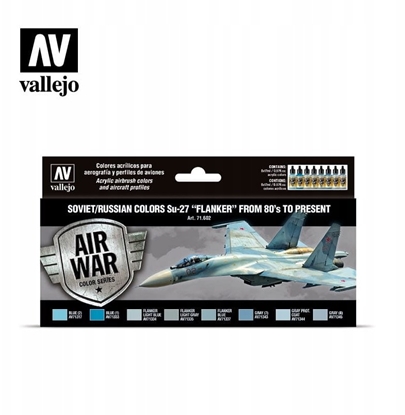 Attēls no Vallejo Vallejo: 71.602 - Model Air - Air War - Soviet/Russian Colors Su-27 "Flanker" from 80s to Present (8x18 ml)