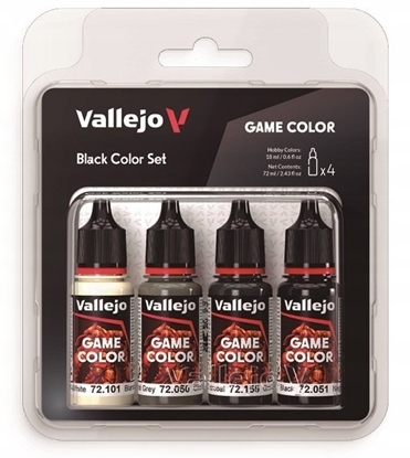 Attēls no Vallejo Vallejo: 72.393 - Game Color - Black Color Set (4x18 ml)