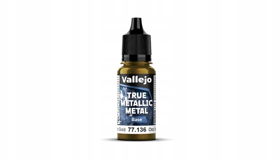 Picture of Vallejo Vallejo: 77.136 - True Metallic Metal - Base - Greenish Gold (18 ml)