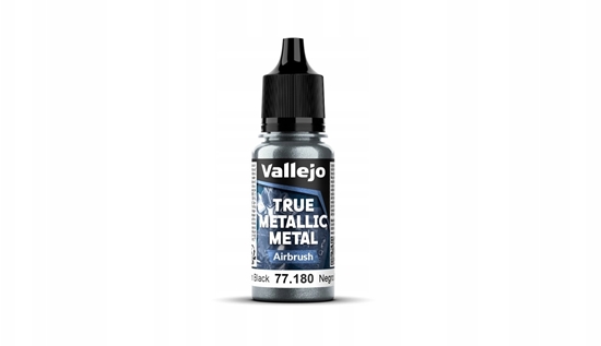 Picture of Vallejo Vallejo: 77.180 - True Metallic Metal - Airbrush - Obsidian Black (18 ml)