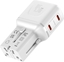 Picture of Value POCKET Travel Charger, EU/UK/US, 2x Ports USB C, 45W, white