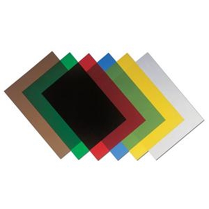 Attēls no Vāks iesiešanai, priekšējais, PVC, A4, 200 mikr., caurspīdīgi zaļš, 100 gab., Fellowes