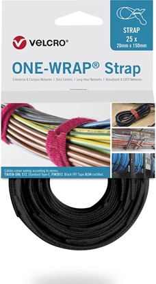 Picture of Velcro ® One Wrap® Strap 13mm x 200mm, 25 Stück, flammhemmend, schwarz