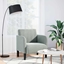 Изображение vidaXL Sofa Fotel z Podokietnikami Jasnoszary 54 cm Aksamit