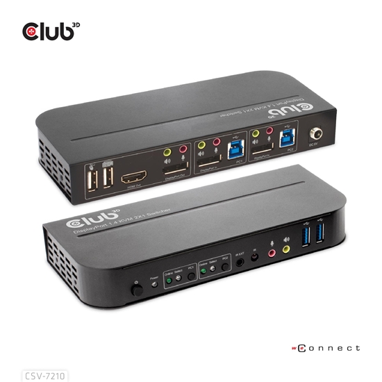 Picture of VIDEO SWITCH KVM DP/HDMI/CSV-7210 CLUB3D