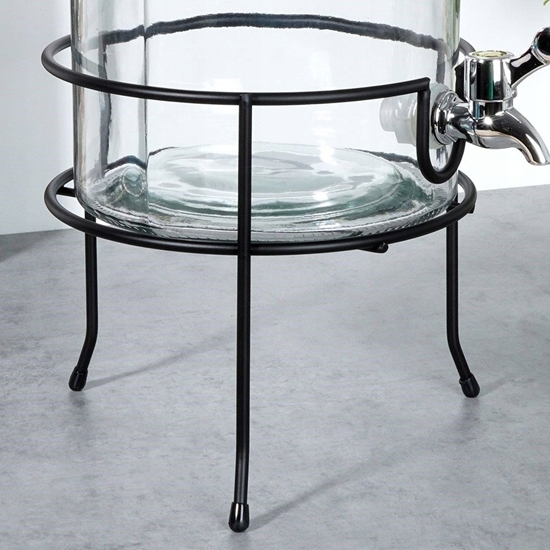 Picture of Vilde STOJAK POD SÓJ SOIK Z KRANIKIEM METALOWY CZARNY 20 CM VILDE 229071