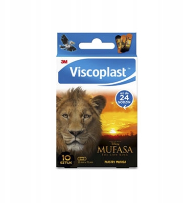 Picture of Viscoplast Plastry dziecice VISCOPLAST-3M, Mufasa Król Lew, 72x25 mm, 10 szt., pudeko