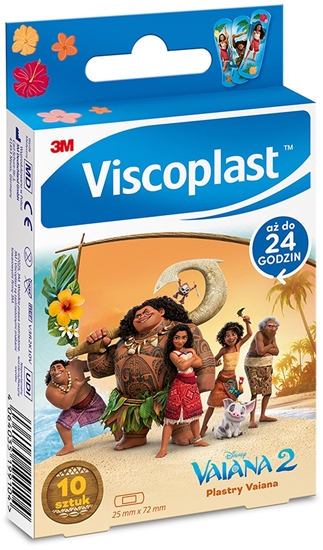 Picture of Viscoplast Plastry dziecice VISCOPLAST-3M, Vaiana, 72x25 mm, 10 szt., pudeko