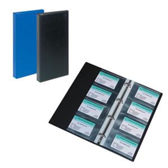 Изображение Vizītkaršu bloks 120 vizītkartēm, ar 4 riņķiem,