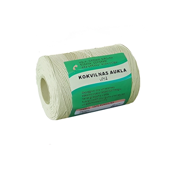 Picture of Vītā kokvilnas aukla 1mm x 350m, Tangente
