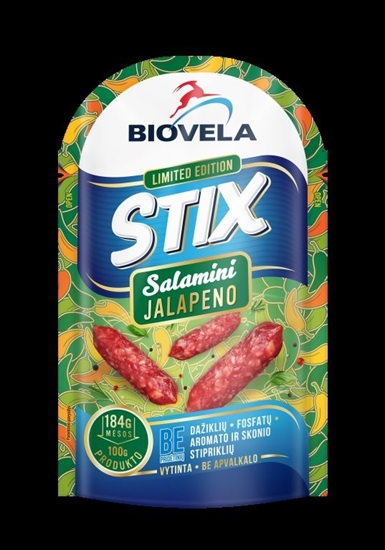 Picture of Vītinātas desiņas SALAMINI "JALAPENO" 80g BIOVELA