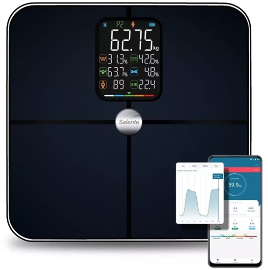 Picture of Waga azienkowa Evolveo Salente BodyFit inteligentna osobista diagnostyczna waga fitness Bluetooth czarny