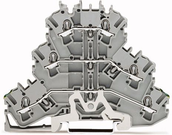 Picture of Wago Zczka szynowa 3-pitrowa 2,5mm2 szara PE/L/L (2002-3227)
