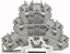 Picture of Wago Zczka szynowa 3-pitrowa 2,5mm2 szara PE/L/L (2002-3227)