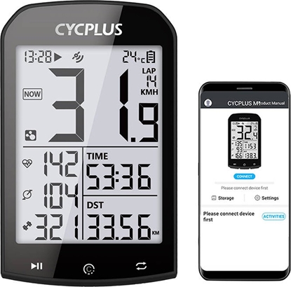 Picture of Wahoo Komputer rowerowy Cycplus M1- kompatybilne z: Strava, Trainingpeaks itp.