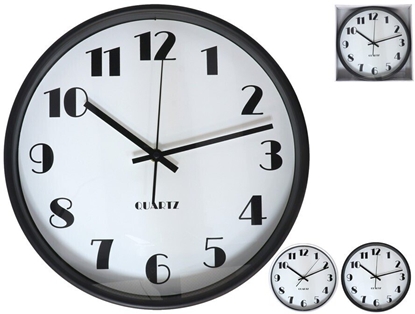 Изображение Wall Clock 30 cm, Large Numbers, 2 Assorted, 30 x 30 x 4 cm, DECORLIFE