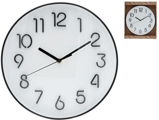 Picture of Wall Clock, Black 3D Numbers, 30 x 30 x 4,5 cm, DECORLIFE