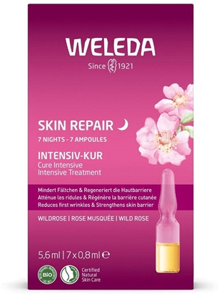 Attēls no Weleda WELEDA_Skin Repair intensywna kuracja do twarzy Dzika Róa 7x0,8ml