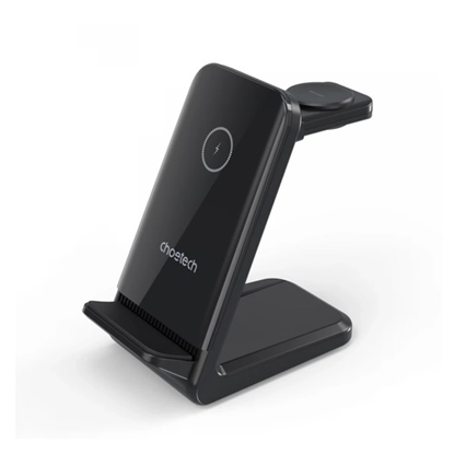 Attēls no Wireless Charging Stand CHOETECH, 15W, 3-in-1