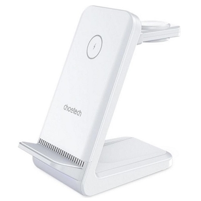 Attēls no Wireless Charging Stand CHOETECH, 15W, 3-in-1