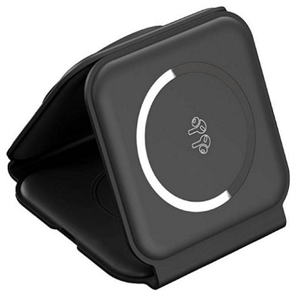 Attēls no Wireless Magnetic Charging Stand CHOETECH, 15W, 3-in-1