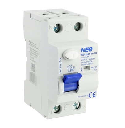 Picture of Wycznik rónicowoprdowy NEO 25A 30mA 2-biegunowy typ AC RCD/25A/2P