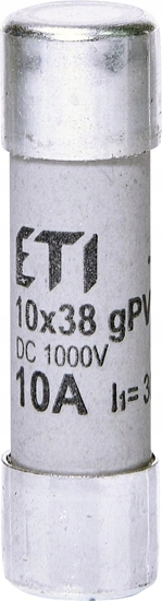 Picture of Wkadka bezpiecznikowa cylindryczna PV 10x38mm 10A gPV 1000V DC CH10 002625075